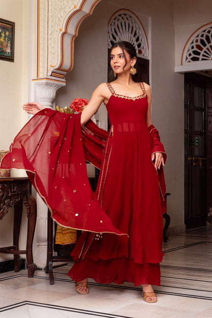 NEW BEAUTIFUL MIRROR WORK TOP AND PALAZZO WITH DUPATTA