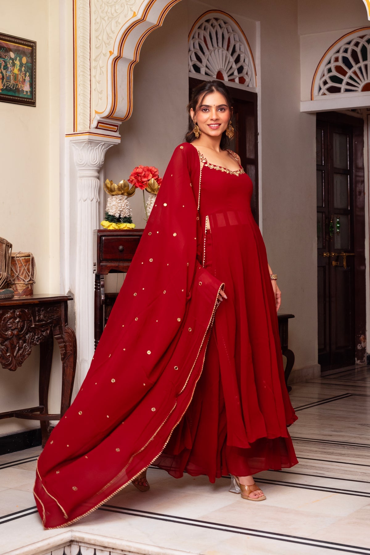 NEW BEAUTIFUL MIRROR WORK TOP AND PALAZZO WITH DUPATTA