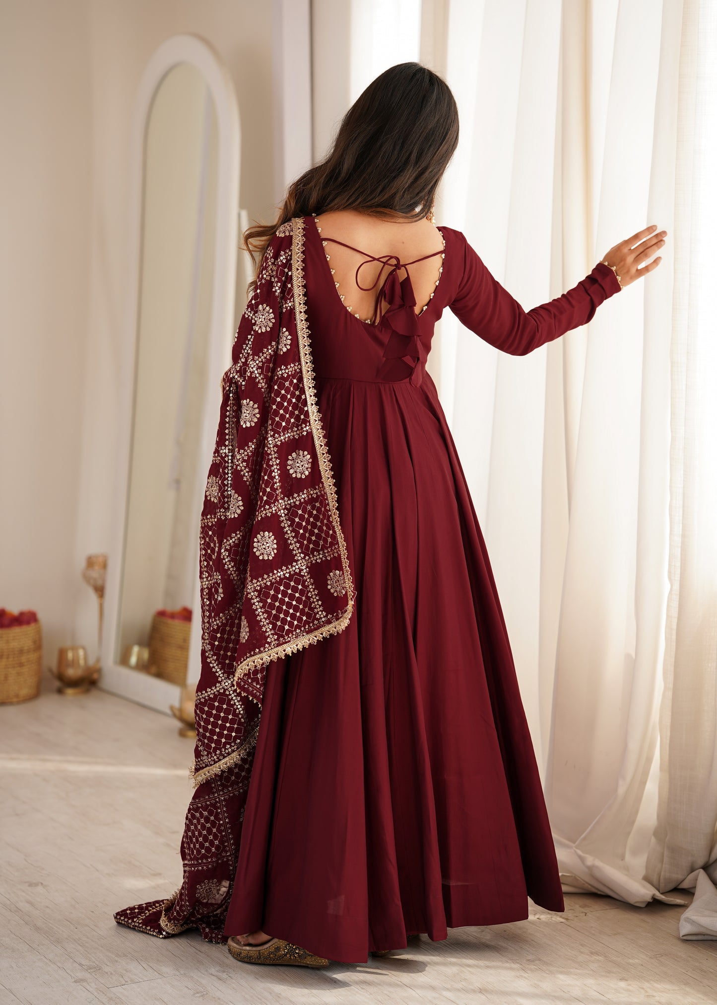 Wedding Special 16-Kali Anarkali Gown With Heavy Designer Dupatta