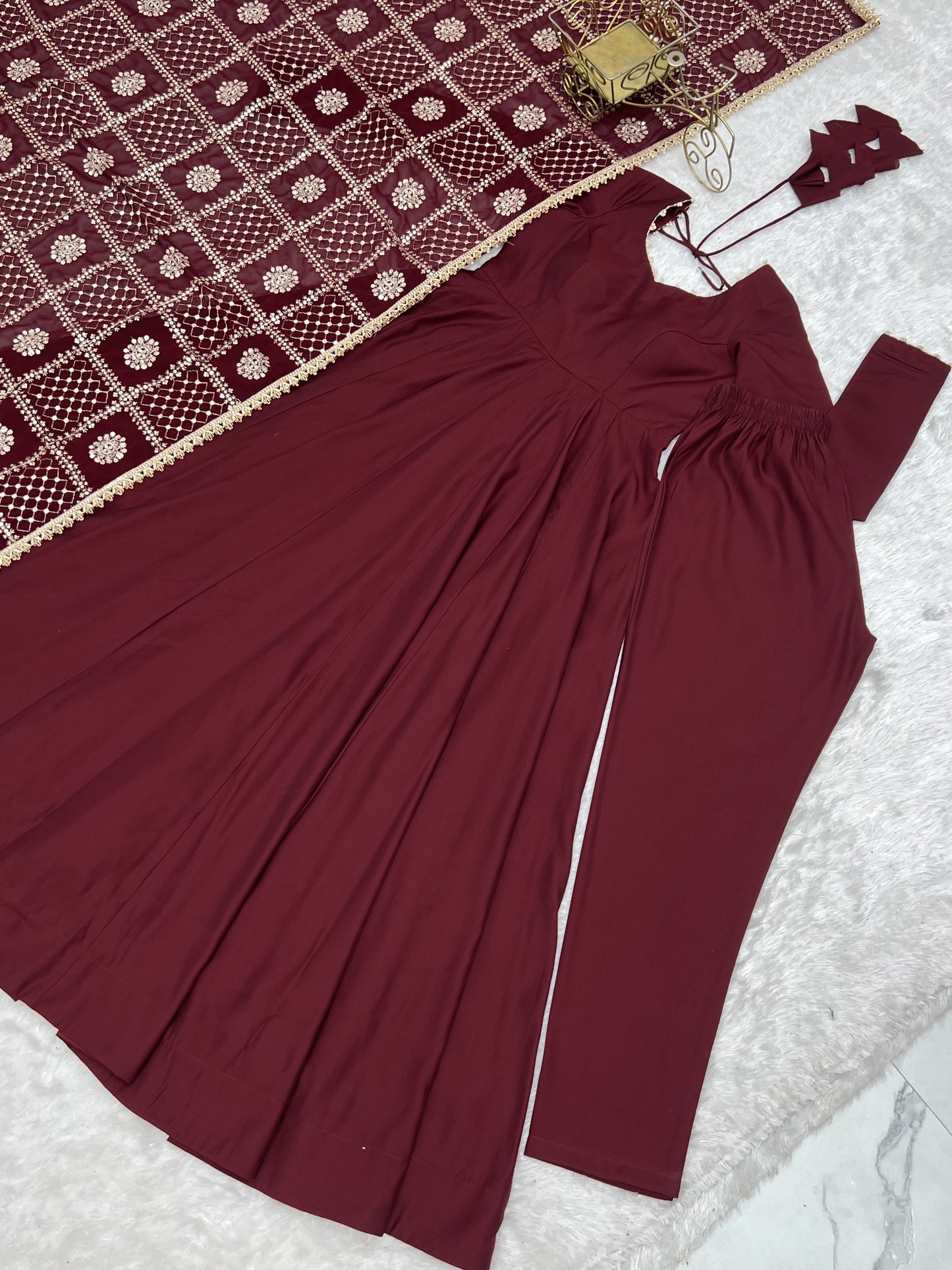 Wedding Special 16-Kali Anarkali Gown With Heavy Designer Dupatta