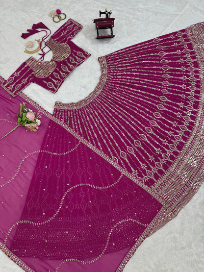 Heavy Boutique Collection With Fully embroidery worked Lehenga choli