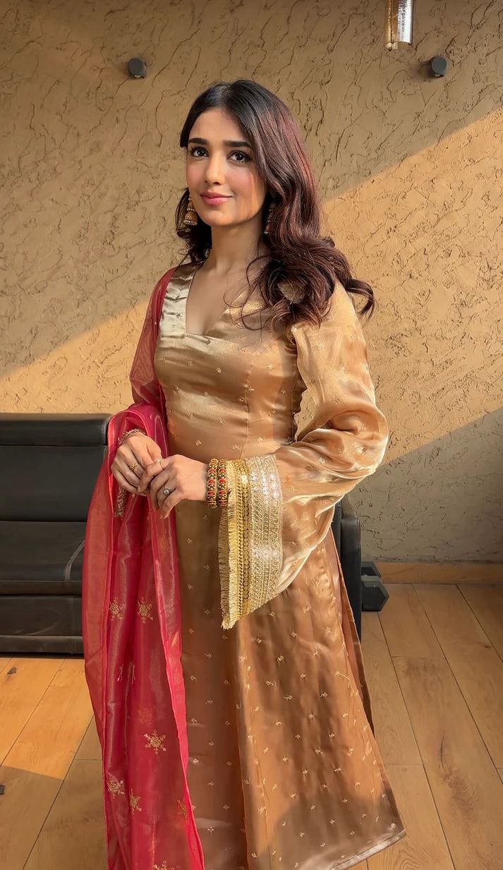New Best Seller Fandy Satin Kruti and Plazo Set