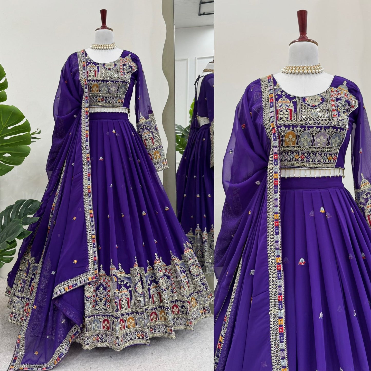 Heavy Boutique Wedding Specially Blue Color Lehenga Collection