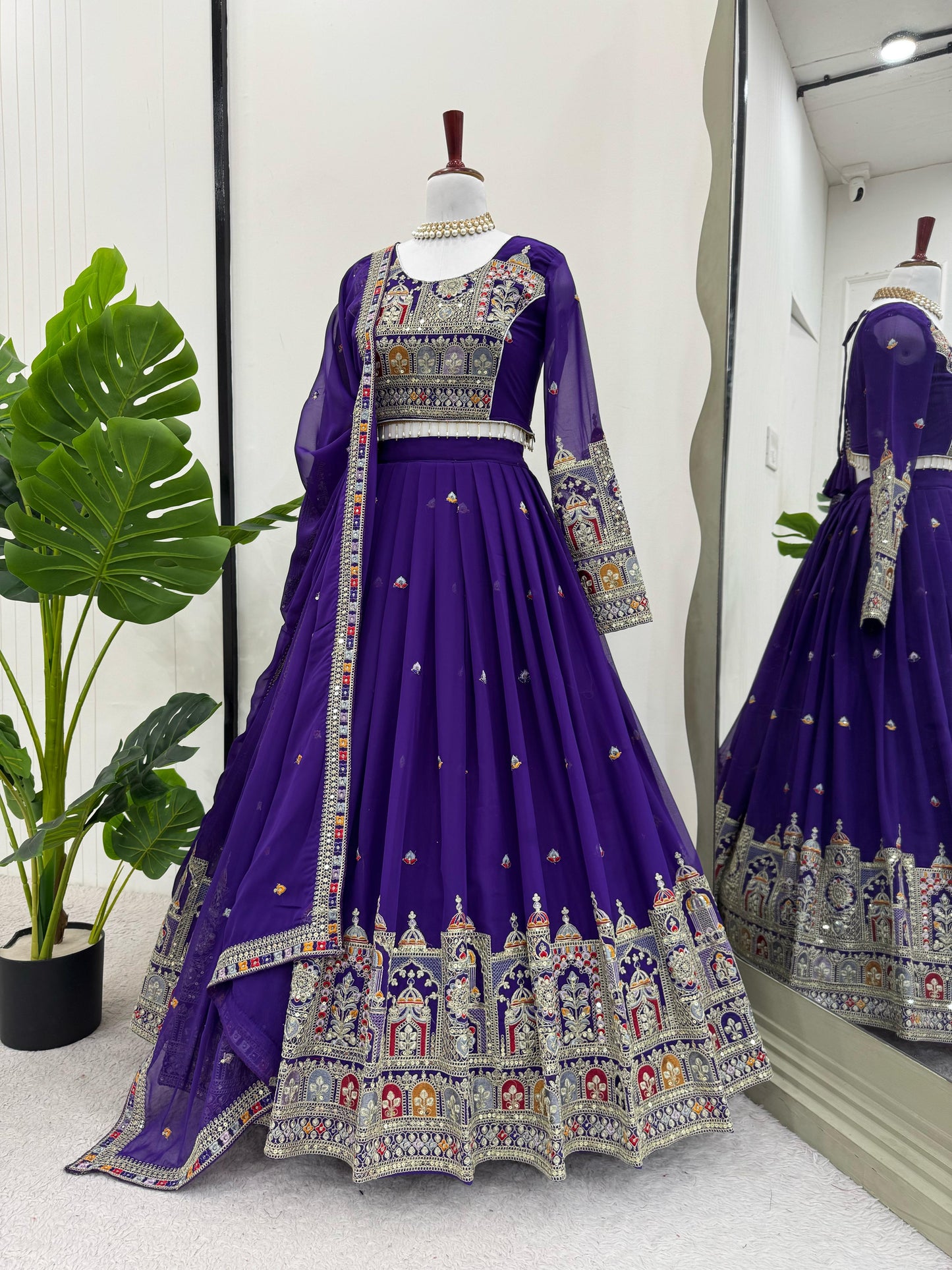 Heavy Boutique Wedding Specially Blue Color Lehenga Collection
