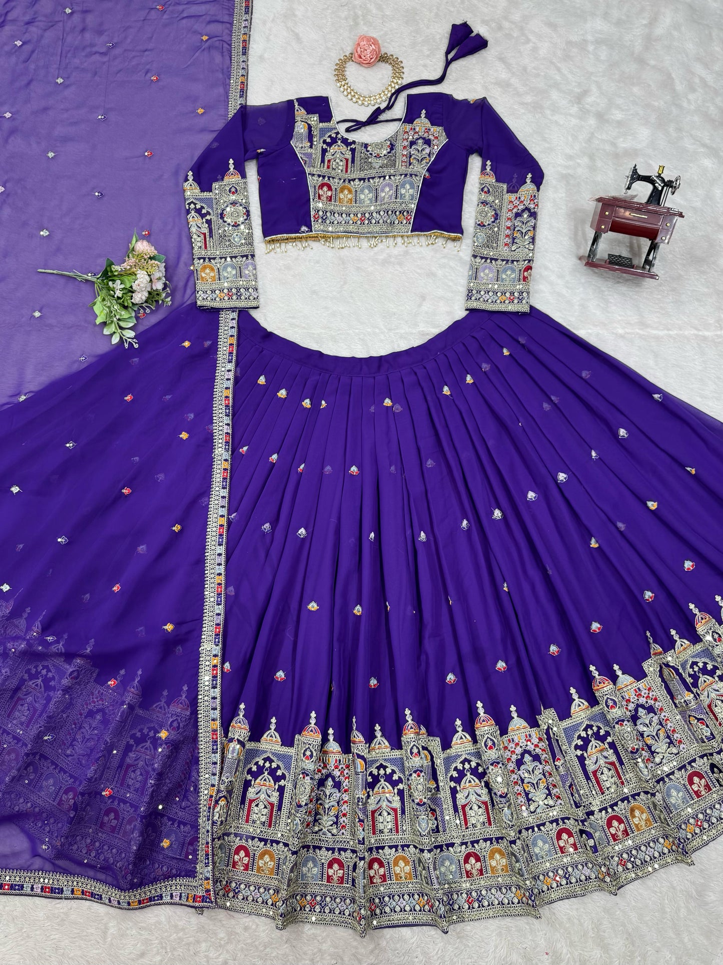 Heavy Boutique Wedding Specially Blue Color Lehenga Collection