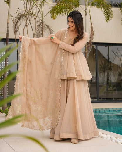 New Beautiful Fancy Skirt And Plazo Set