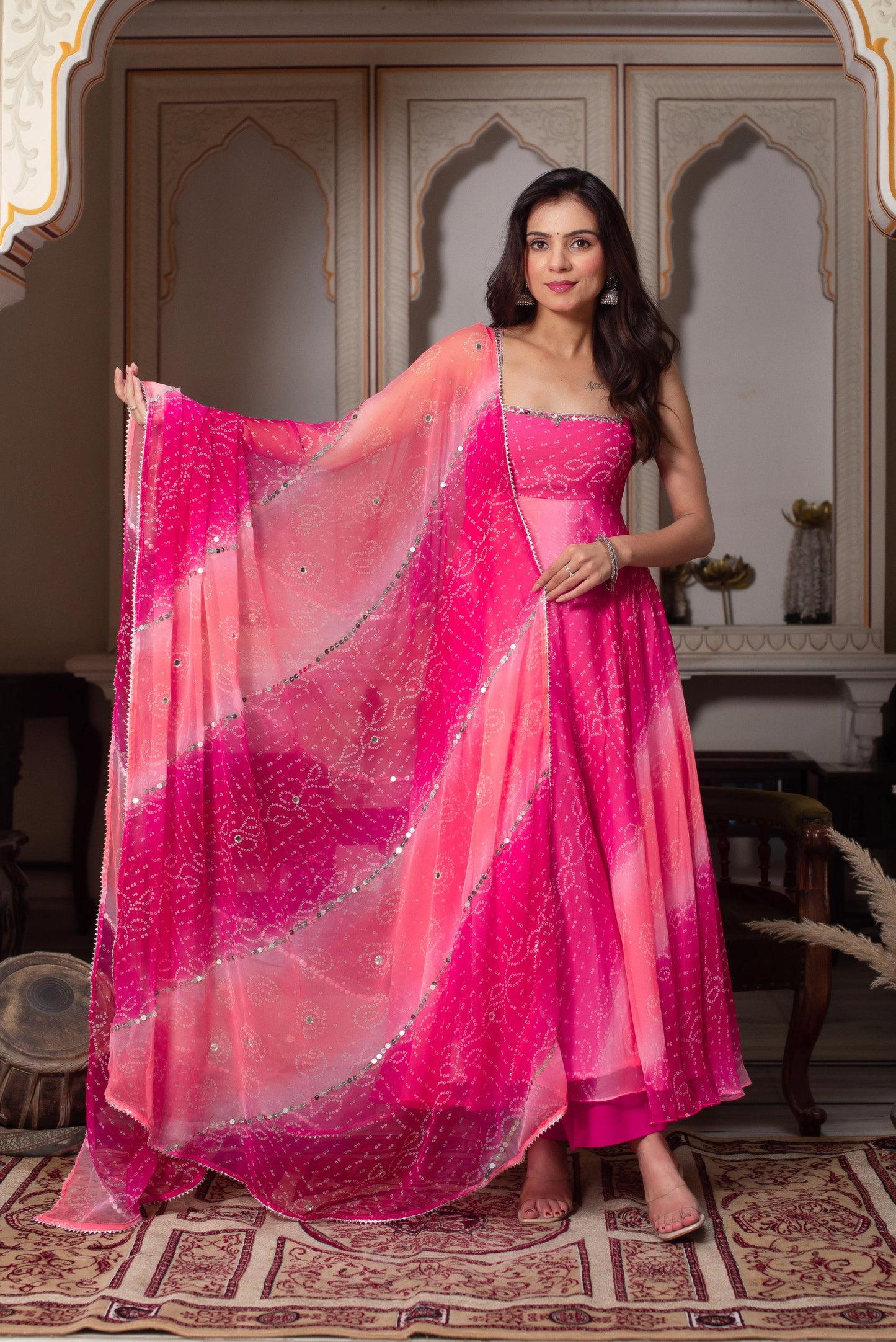 Premium Wedding Edition Designer Baby Pink Anarkali Suit