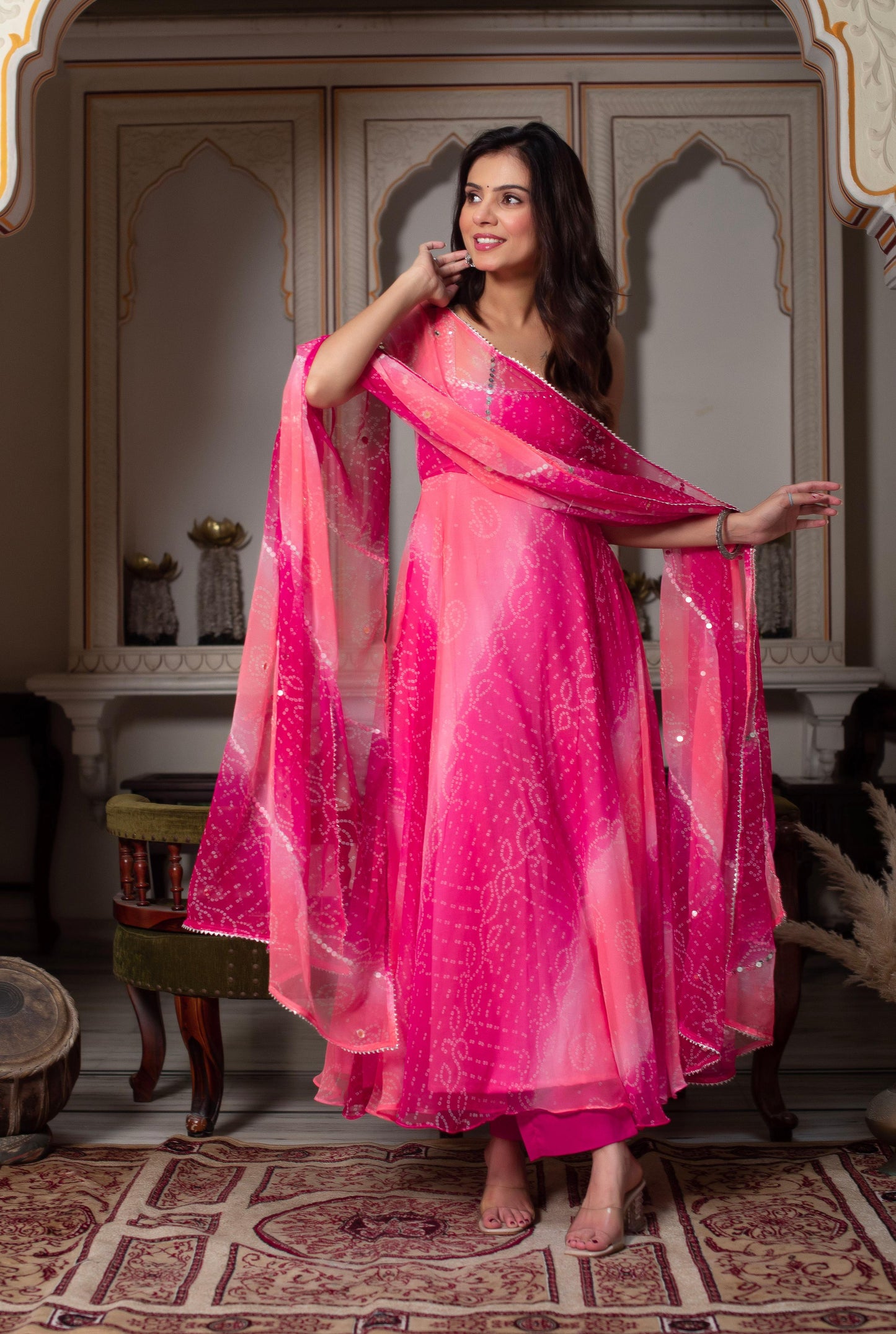 Premium Wedding Edition Designer Baby Pink Anarkali Suit