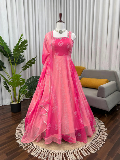 Premium Wedding Edition Designer Baby Pink Anarkali Suit
