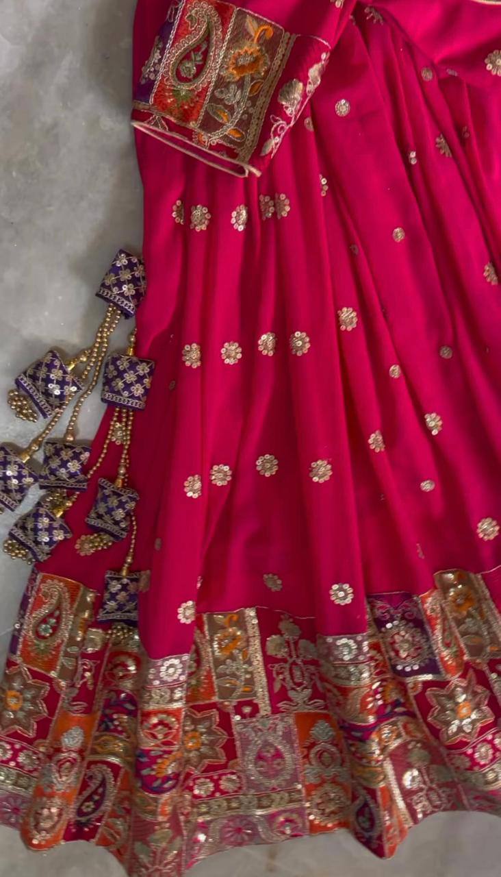 Presenting New Designer Lehenga Choli with Black and Red color