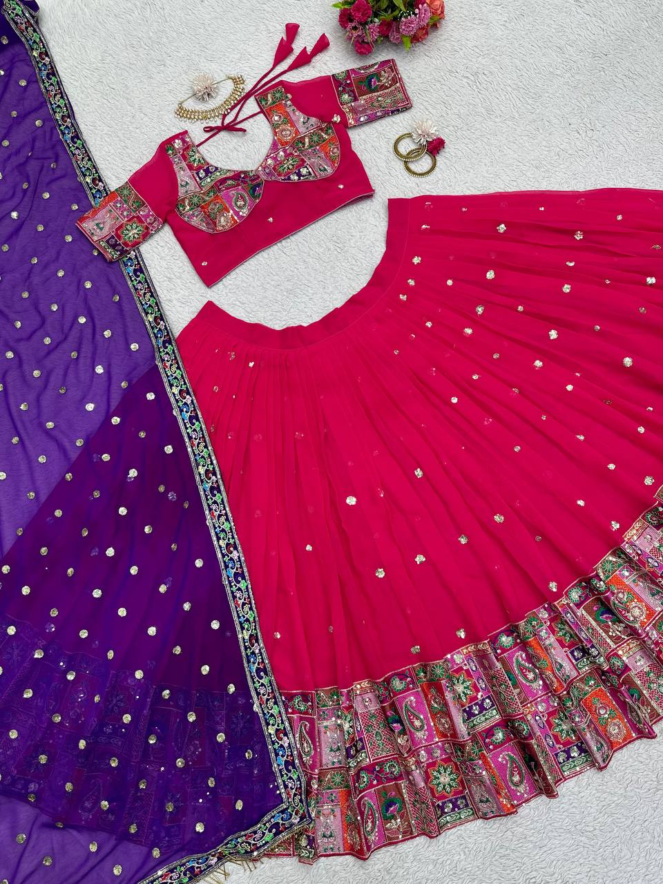 Presenting New Designer Lehenga Choli with Black and Red color