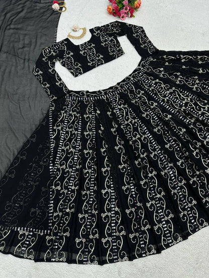 Presenting New Black Color Hot Selling Lehenga Choli