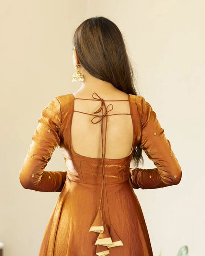 Presenting Heavy Fendi silk Anarkali set