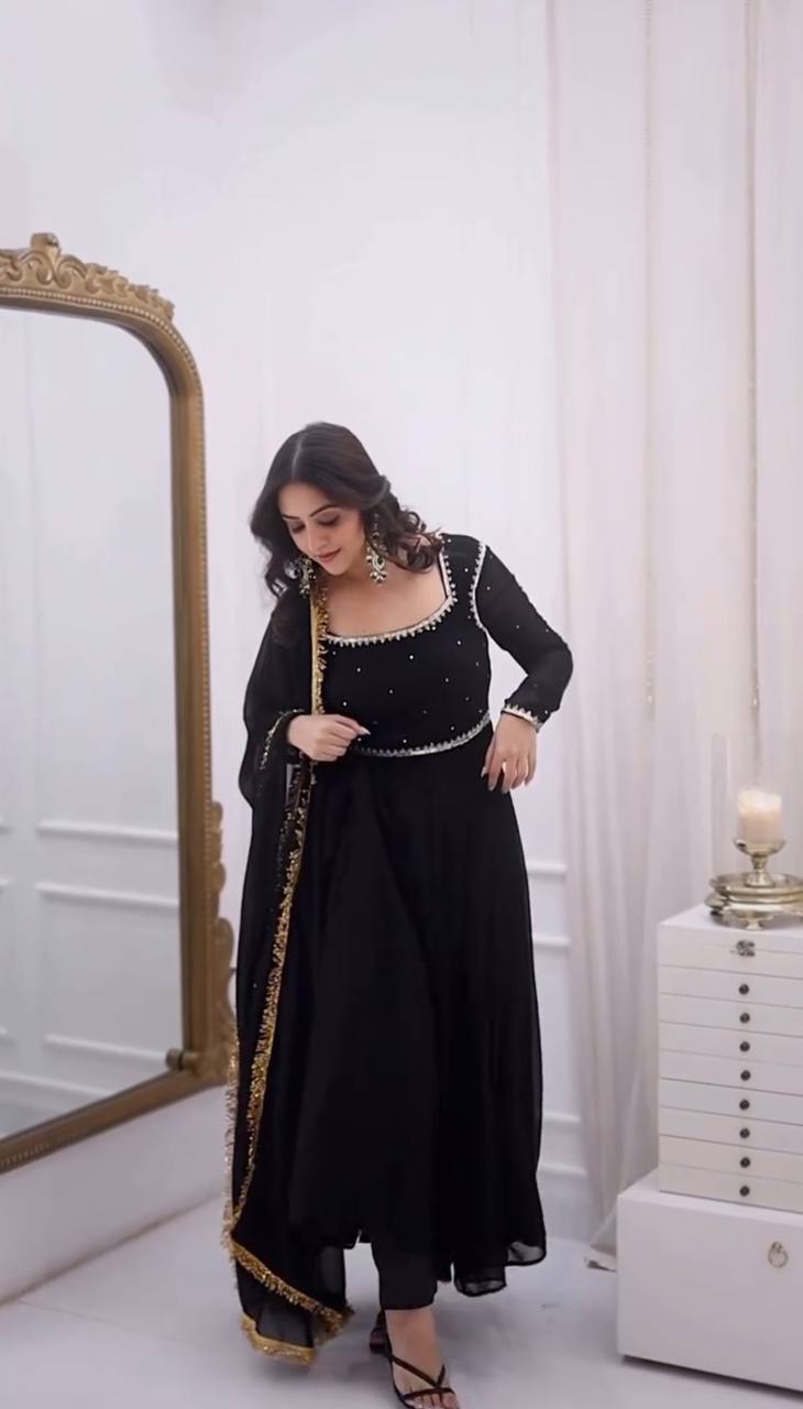 Elegant Wedding Wear Color Anarkali Suit
