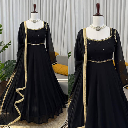 Elegant Wedding Wear Color Anarkali Suit