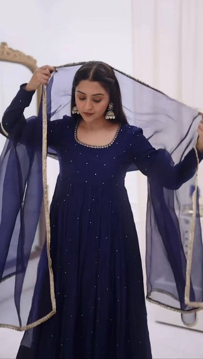 Festive Wedding Color Anarkali Suit for Women