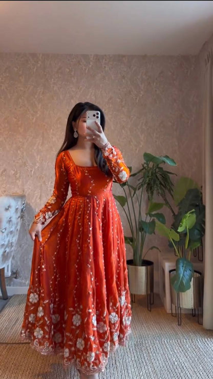 Exclusive Bridal Two Color Party Anarkali Suit Edit