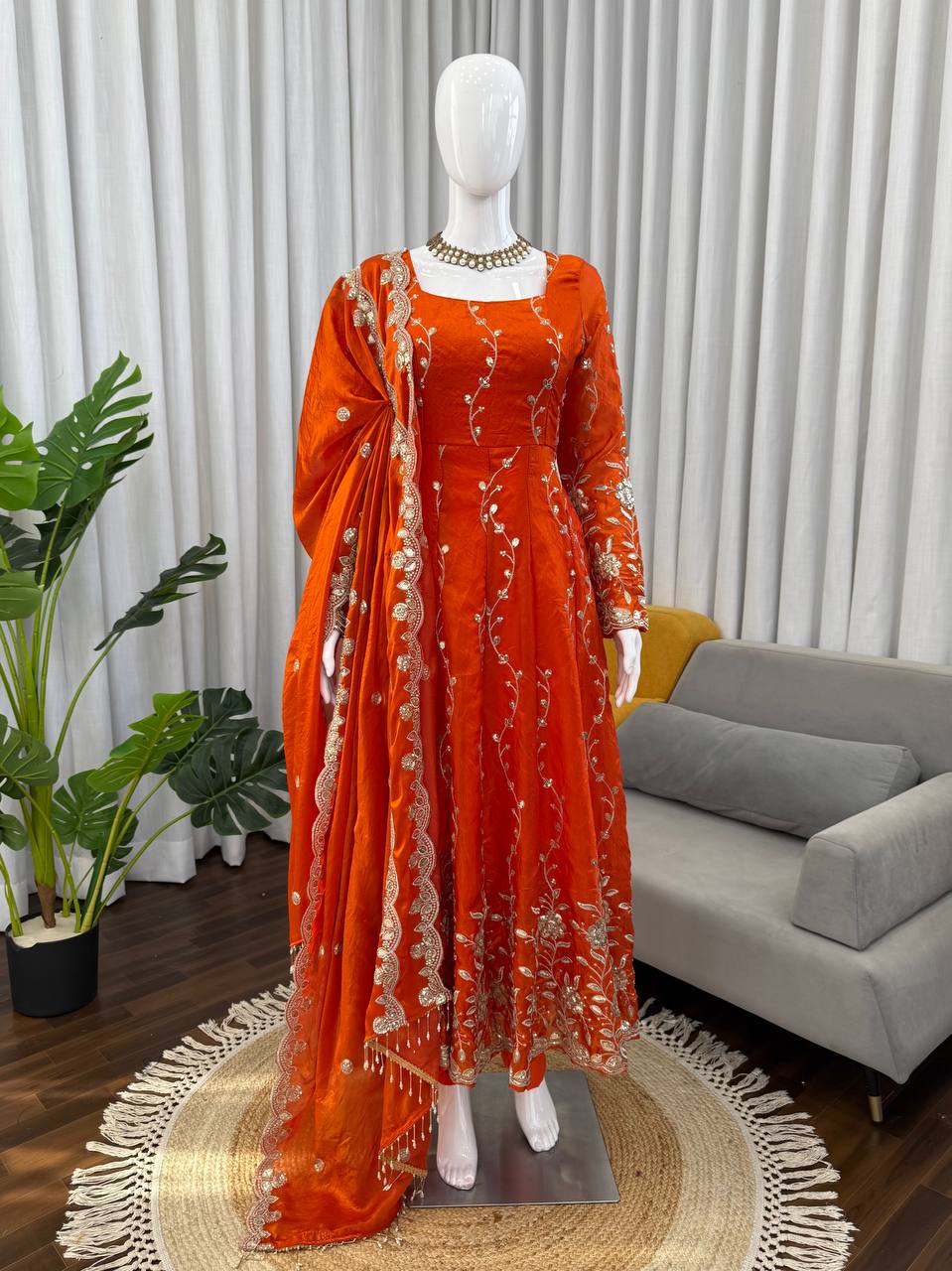 Exclusive Bridal Two Color Party Anarkali Suit Edit