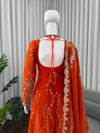 Exclusive Bridal Two Color Party Anarkali Suit Edit