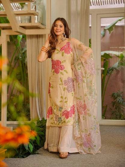 Classic Wedding Top & Sharara Suit