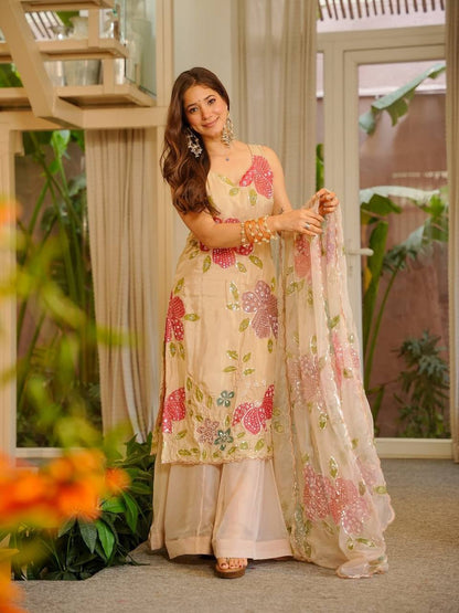 Classic Wedding Top & Sharara Suit