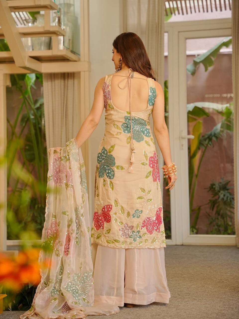 Classic Wedding Top & Sharara Suit