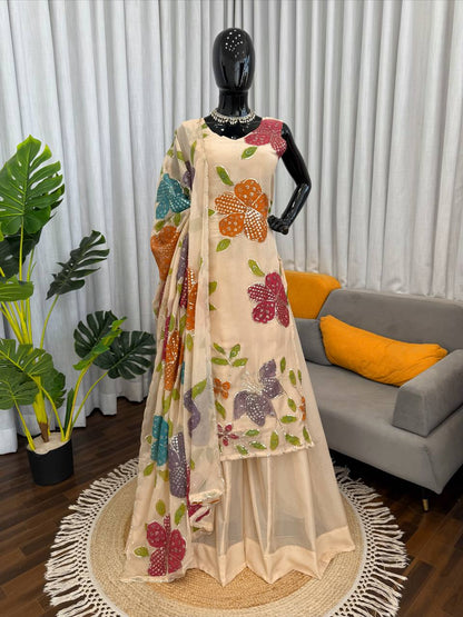 Classic Wedding Top & Sharara Suit