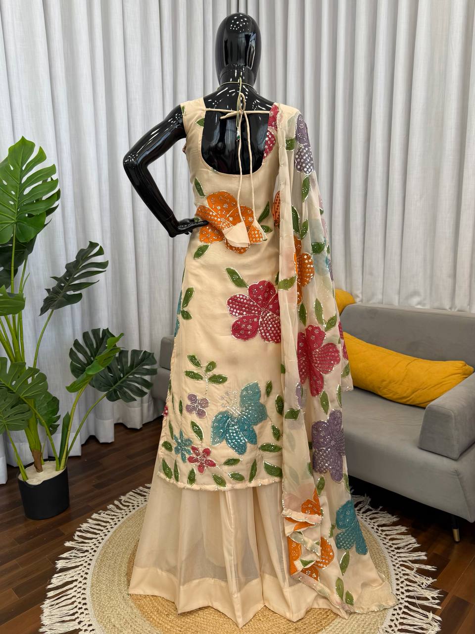 Classic Wedding Top & Sharara Suit