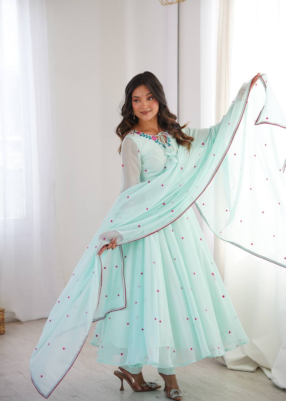 Adaa-E-Royal Premium Anarkali Suit With Designer Thread Embroidery