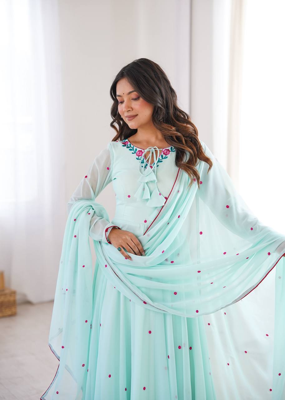 Adaa-E-Royal Premium Anarkali Suit With Designer Thread Embroidery