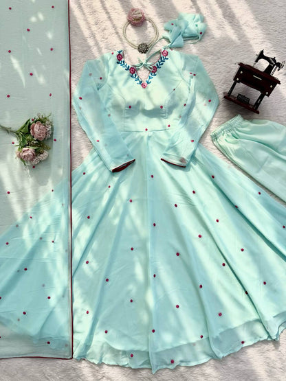 Adaa-E-Royal Premium Anarkali Suit With Designer Thread Embroidery